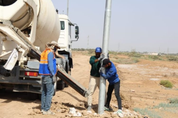 فرع توزيع كهرباء ميسان " المباشرة بأعمال استحداث مغذي جديد في ناحية البتّراء شمال غربي العمارة